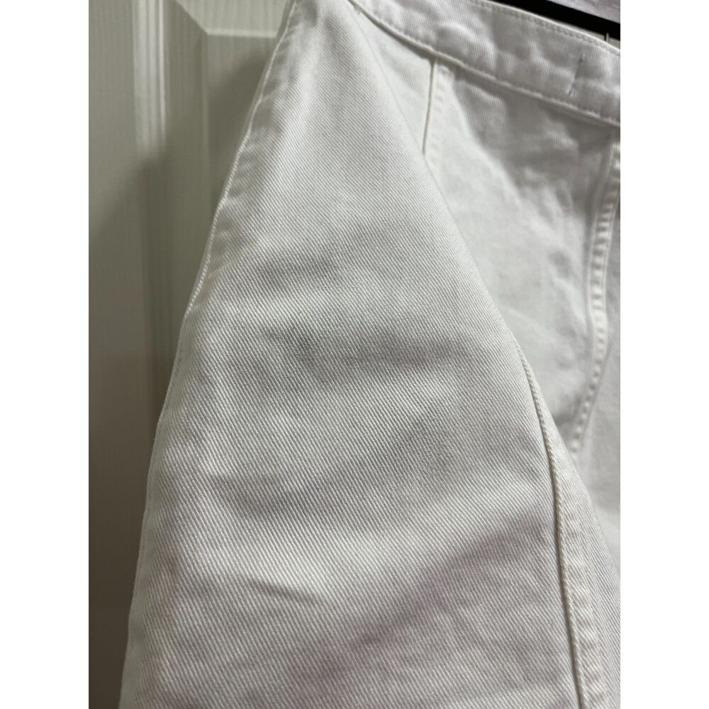 Veronica Beard Getty Cargo Mini Skirt Button Front Denim Size 4 White NWT - Picture 7 of 11